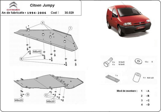 Engine - metallic shield Citroen Jumpy (2mm)
