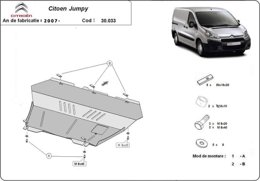 Engine - metallic shield Citroen Jumpy (2mm)