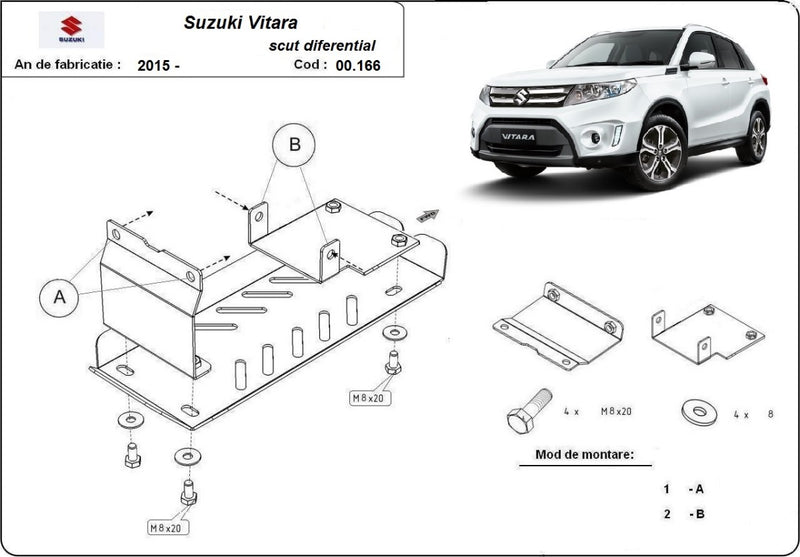 Carica immagine in Galleria Viewer, Differenziale posteriore - Shield metallico Suzuki Vitara (3 mm)
