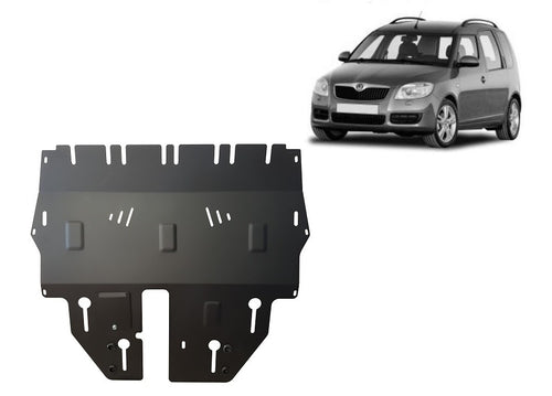 Moteur - bouclier métallique Skoda Roomster (2mm)