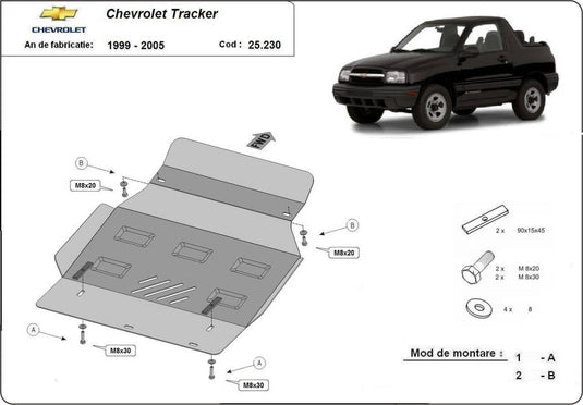Engine - metallic shield Chevrolet Tracker (3mm)