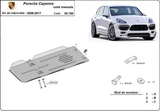 Cutie de viteze manuala - scut metalic Porsche Cayenne (3mm)