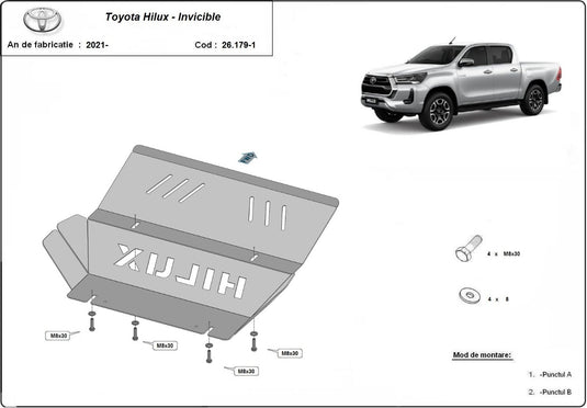 Radiatore - Metallic Shield Toyota Hilux Invincible (3 mm)