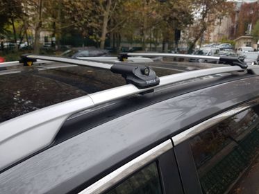 Roof rack cross bars Turtle Air-v1, silver color, dedicated for NISSAN X-TRAIL (T32) SUV 14-