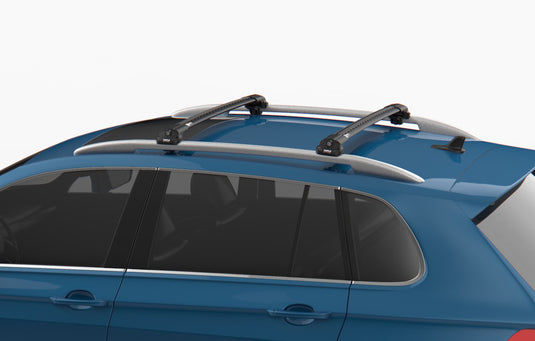 Dachregalkreuzstangen Turtle Air-V1, schwarze Farbe, für Peugeot 2008 SUV 13-19 gewidmet
