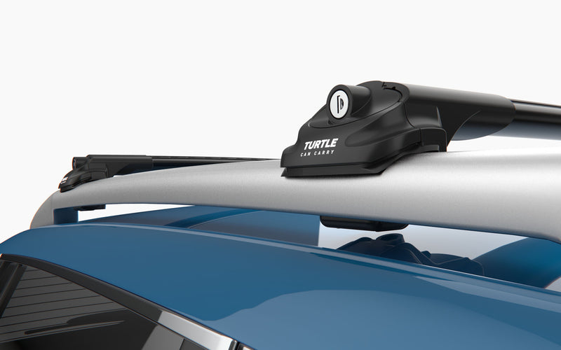Laden Sie das Bild in Galerie -Viewer, Dachregalkreuzstangen Turtle Air-V1, schwarze Farbe, für Peugeot 2008 SUV 13-19 gewidmet
