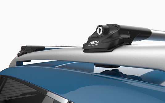 Dachregalkreuzstangen Schildkrötenluft-V1, silberne Farbe, für Peugeot 307 SW 02-08 gewidmet