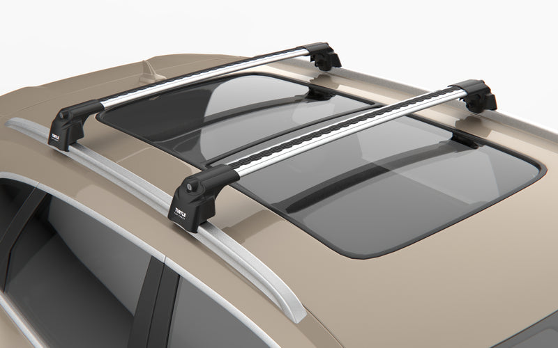 Load image into Gallery viewer, Roof rack cross bars Turtle Air-v2, silver color, dedicated for CADILLAC ESCALADE (GMT K2XL) SUV 15-20
