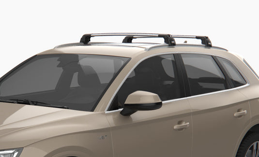 Roof rack cross bars Turtle Air-v2, silver color, dedicated for OPEL CROSSLAND SUV 20-